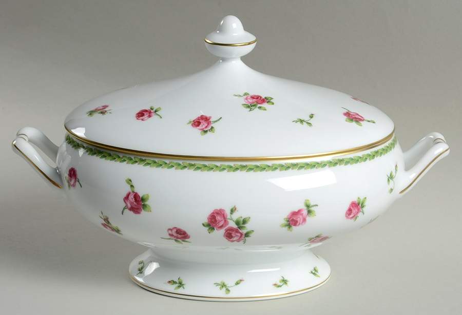 Roses Oval Covered Vegetable by Bernardaud-1