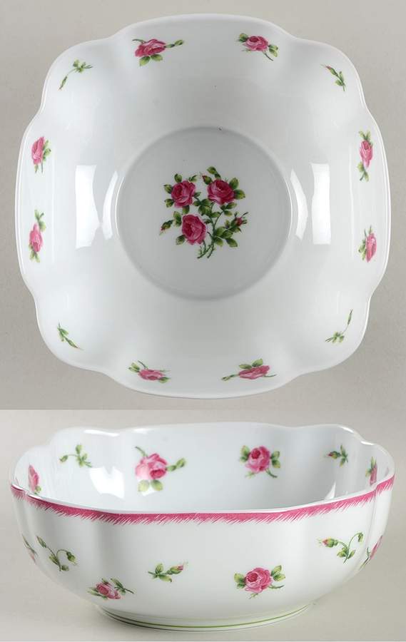 Roses Large Lobed Bowl by Bernardaud-1