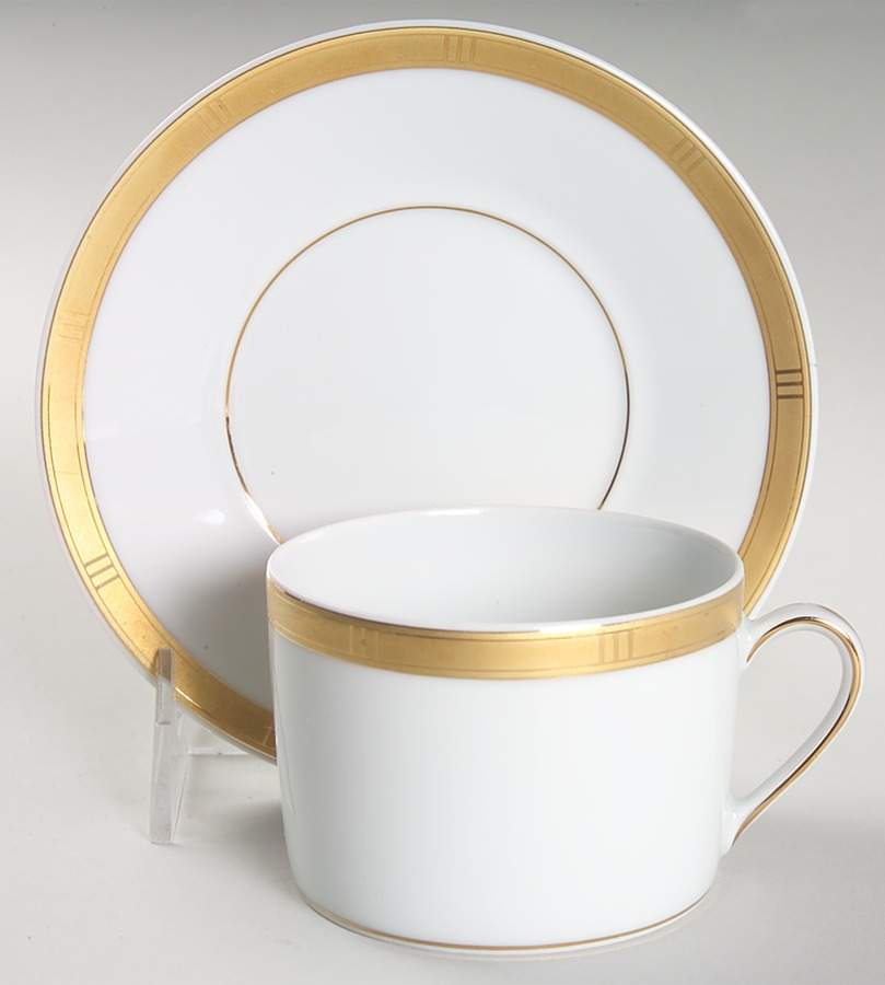 Roulette Flat Cup & Saucer Set by Bernardaud-1