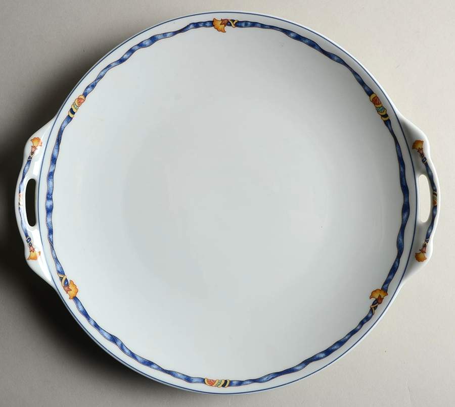 Ruban Bleu Handled Cake Plate by Bernardaud-1