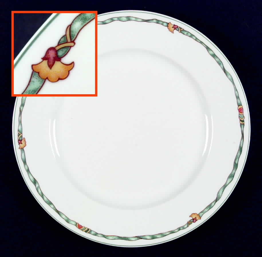 Ruban Green (Vert) Dinner Plate by Bernardaud-1