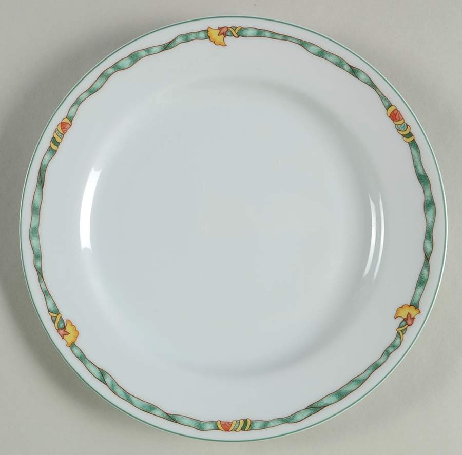 Ruban Green (Vert) Salad Plate by Bernardaud-1