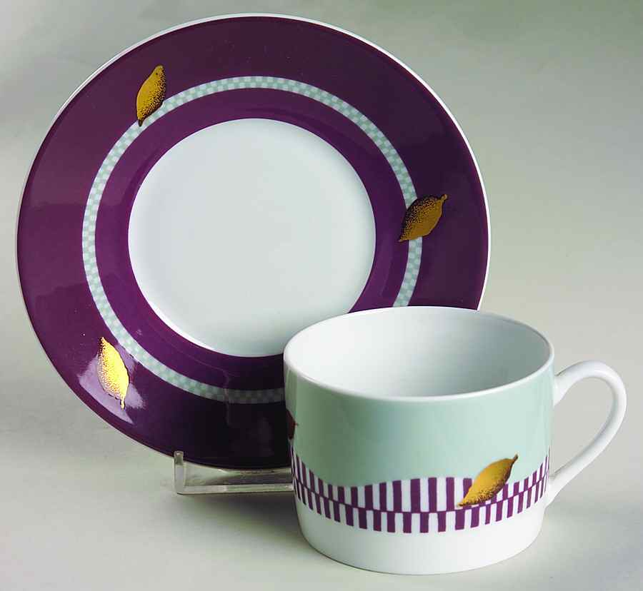 San Francisco Flat Cup & Saucer Set by Bernardaud-1