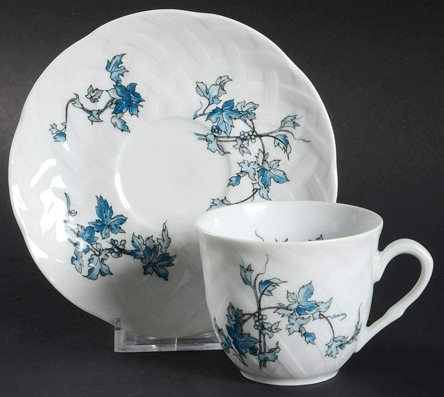 Saint Saens Flat Demitasse Cup & Saucer Set by Bernardaud-1