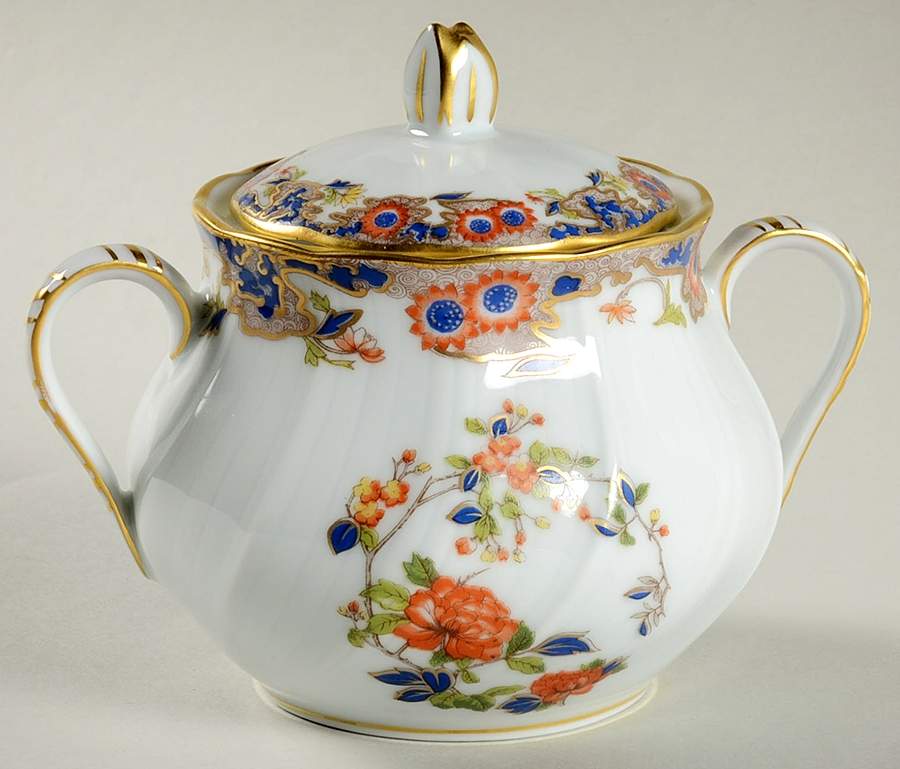 Singapour Sugar Bowl & Lid by Bernardaud-1