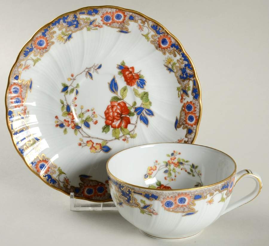 Singapour Flat Cup & Saucer Set by Bernardaud-1
