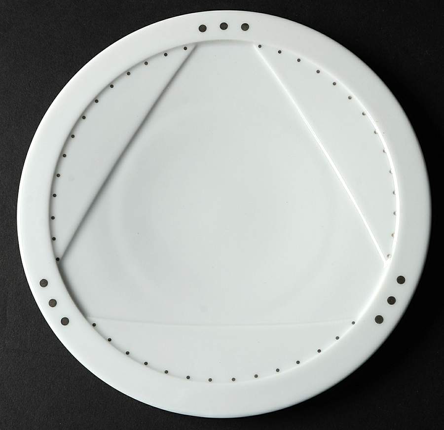 Silver Rivets Salad Plate by Bernardaud-1