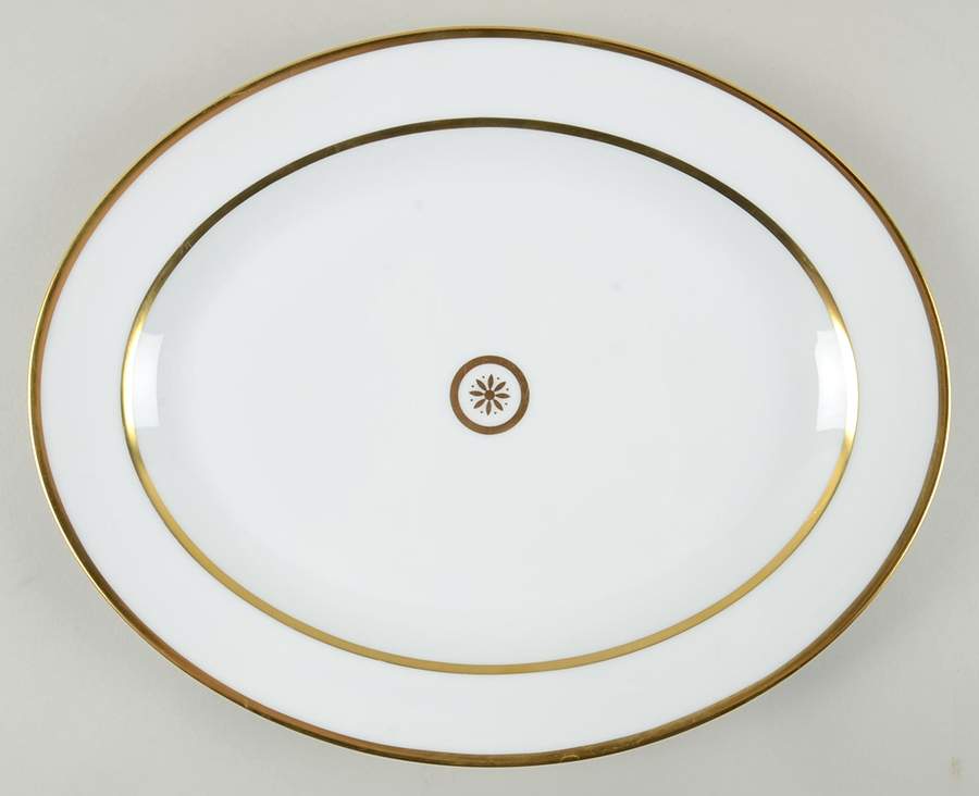 Sparte Gold 13" Oval Serving Platter by Bernardaud-1