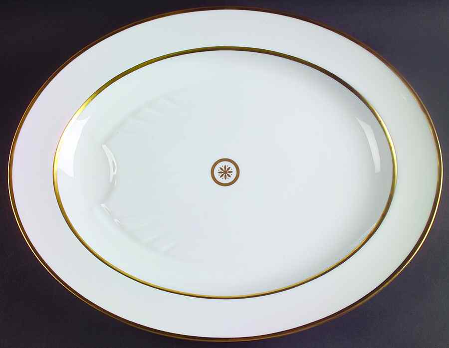 Sparte Gold 17" Oval Serving Platter by Bernardaud-1