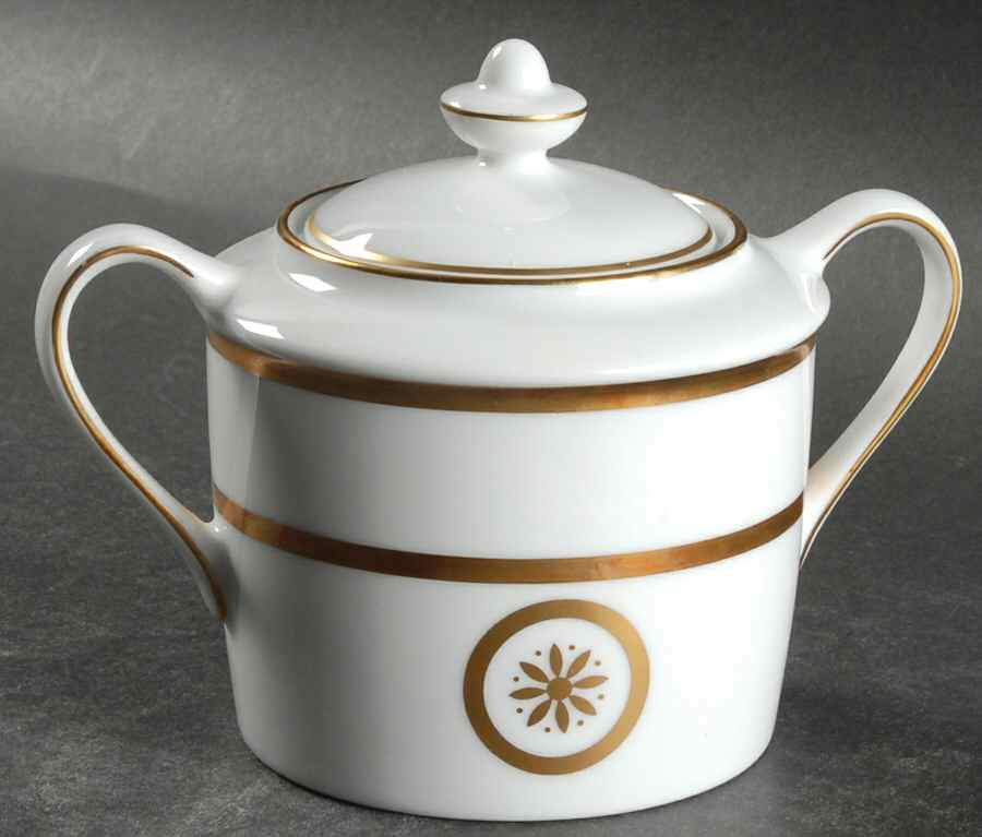 Sparte Gold Sugar Bowl & Lid by Bernardaud-1