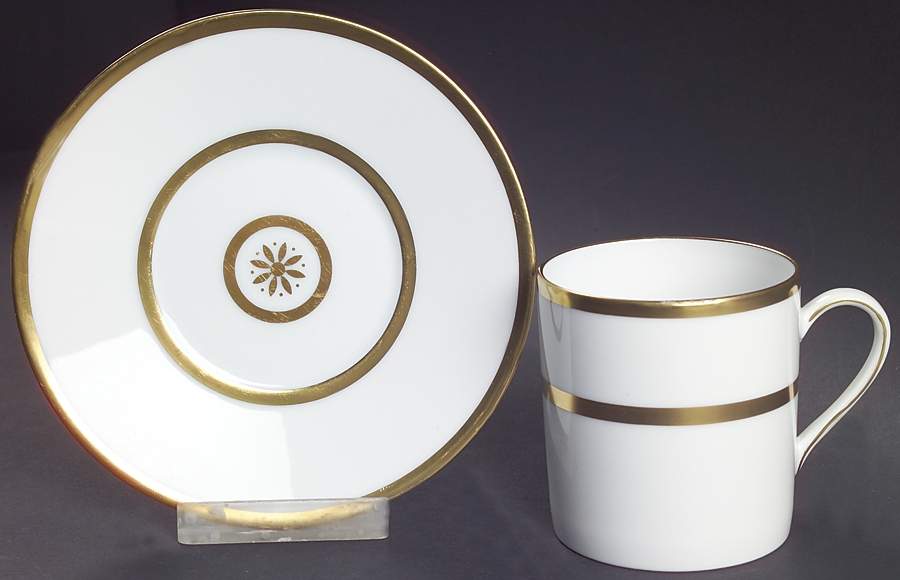 Sparte Gold Flat Cup & Saucer Set by Bernardaud-1