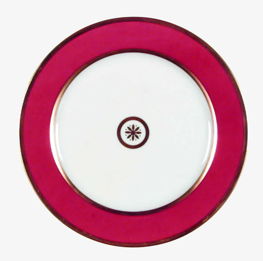 Sparte Red (Sanguine) Salad Plate by Bernardaud-1
