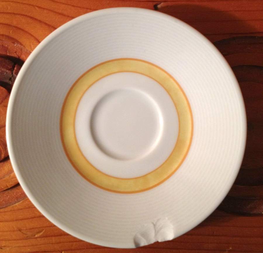 Tethis Yellow Saucer by Bernardaud-1
