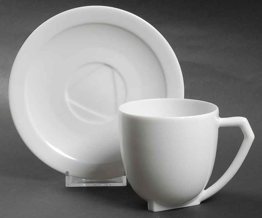 Tri Anne Flat Cup & Saucer Set by Bernardaud-1