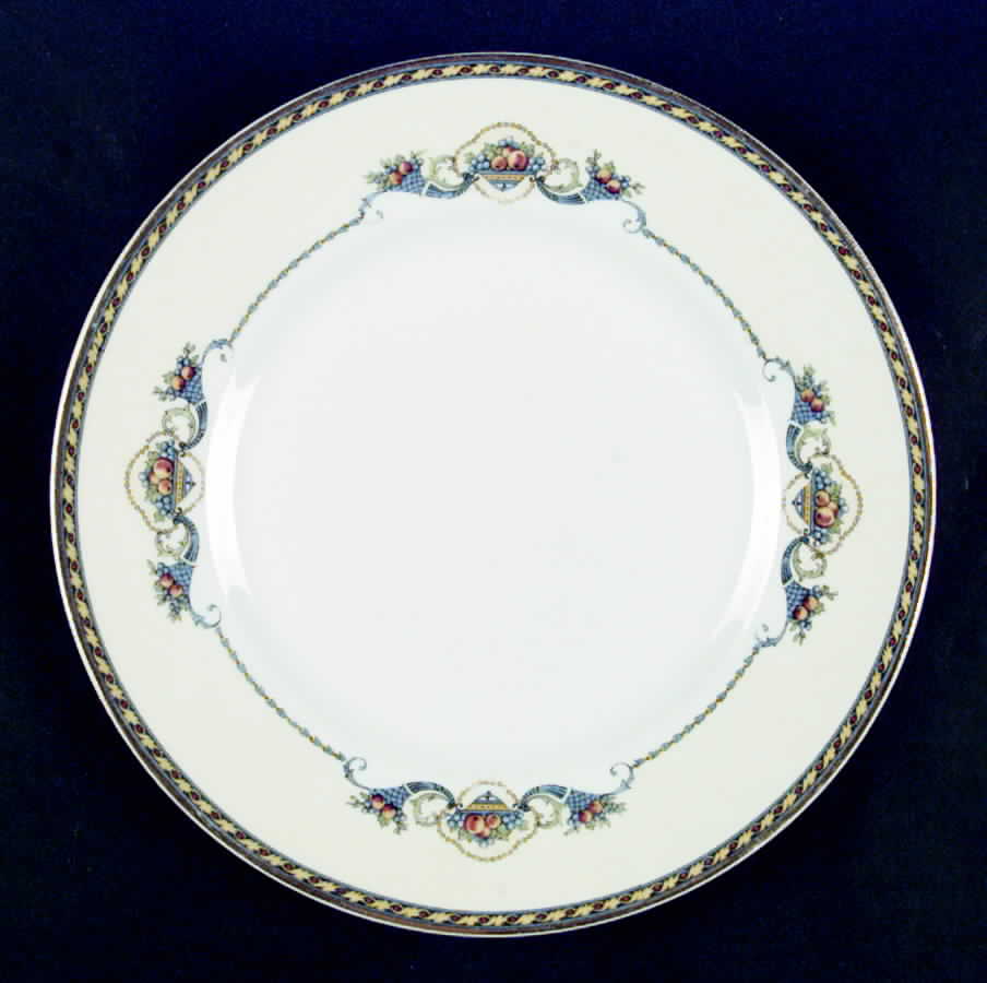 Trianon (Blue Cornucopia, Smooth) Dinner Plate by Bernardaud-1