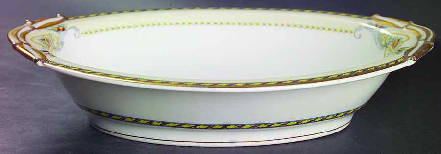 Trianon (Blue Cornucopia, Smooth) 9" Oval Vegetable Bowl by Bernardaud-1