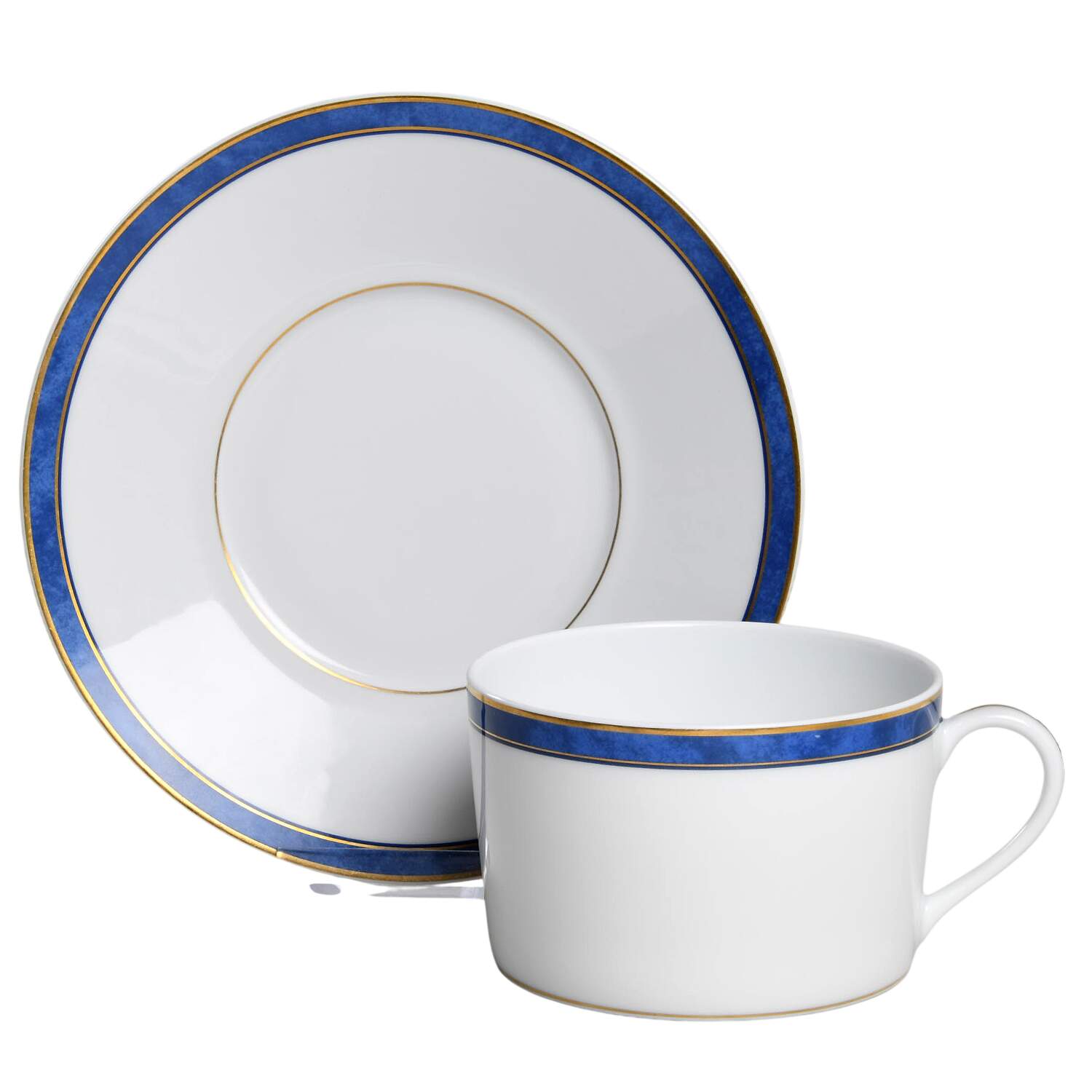 Universe Azure Blue Breakfast Cup & Saucer Set by Bernardaud-1