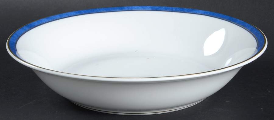 Universe Azure Blue 9" Round Vegetable Bowl by Bernardaud-1