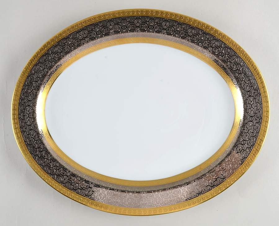 Valparaiso 15" Oval Serving Platter by Bernardaud-1