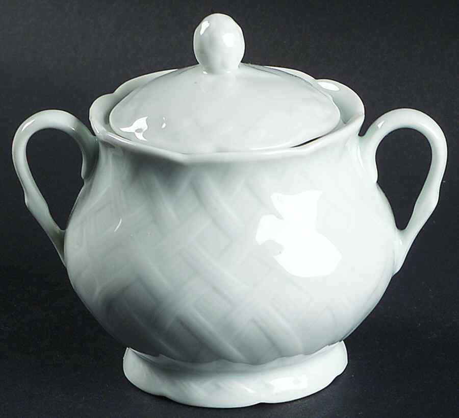Vannerie (No Trim) Mini Sugar Bowl & Lid by Bernardaud-1