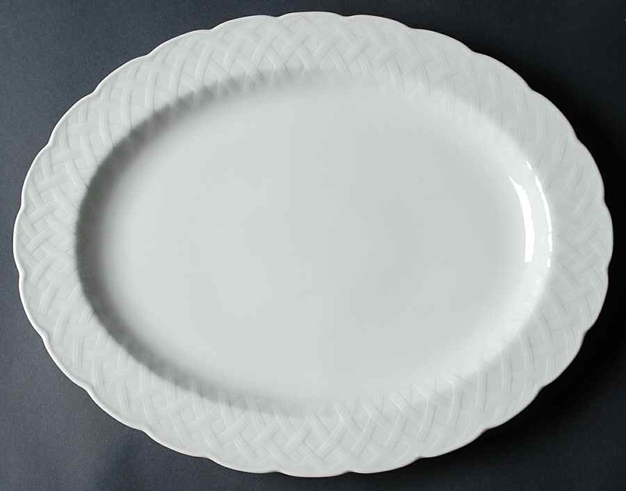 Vannerie (No Trim) 15" Oval Serving Platter by Bernardaud-1