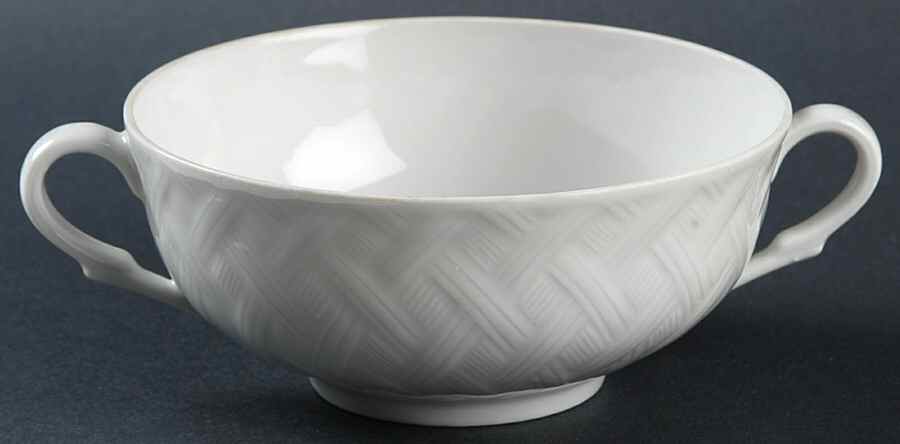 Vannerie (No Trim) Flat Cream Soup Bowl by Bernardaud-1