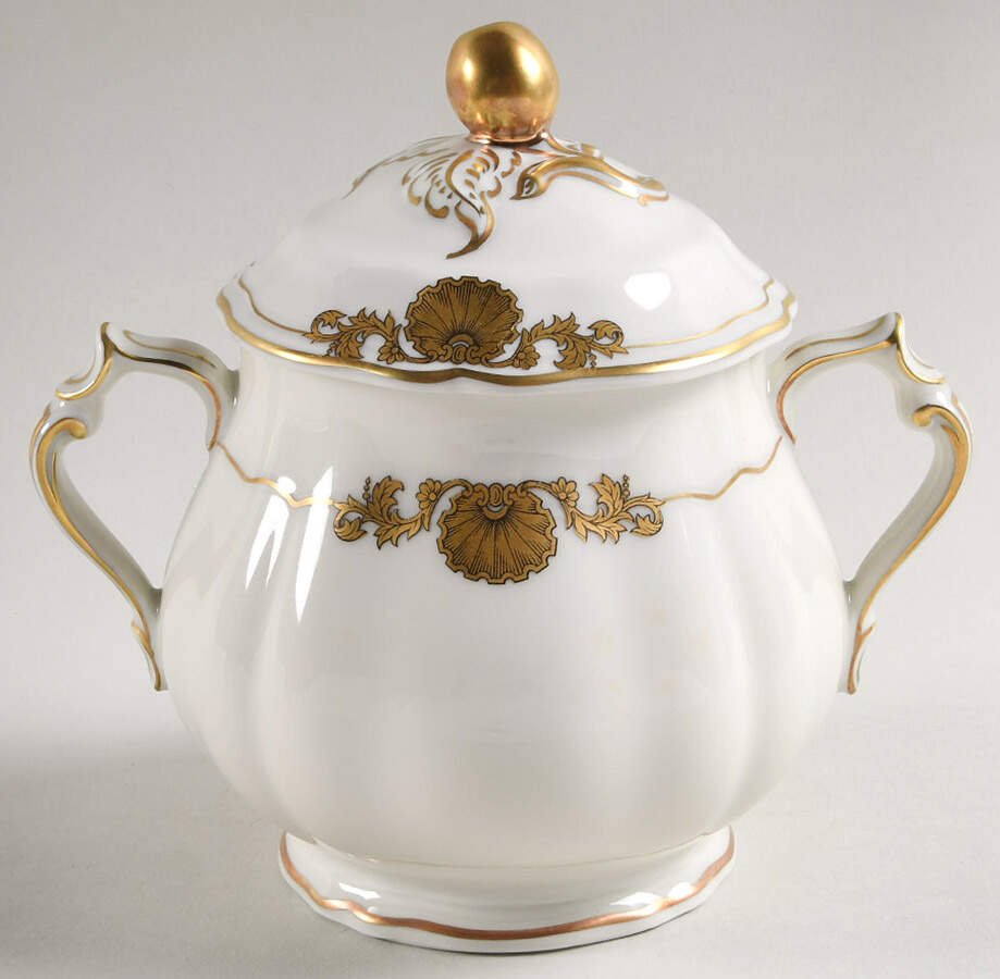 Ventadour Sugar Bowl & Lid by Bernardaud-1