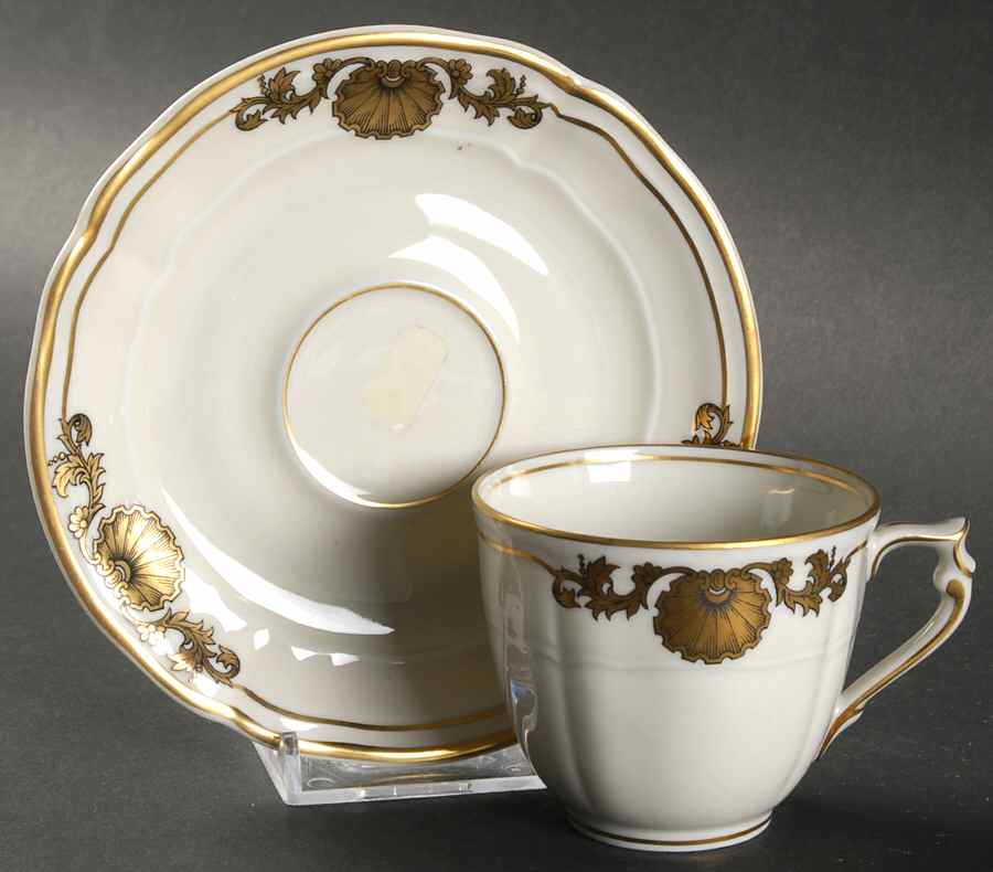 Ventadour Flat Demitasse Cup & Saucer Set by Bernardaud-1