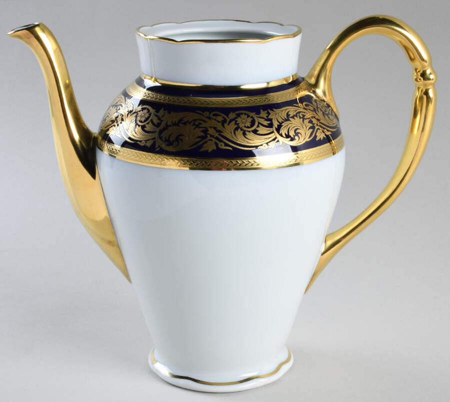 Vendome Cobalt Blue Coffee Pot No Lid by Bernardaud-1
