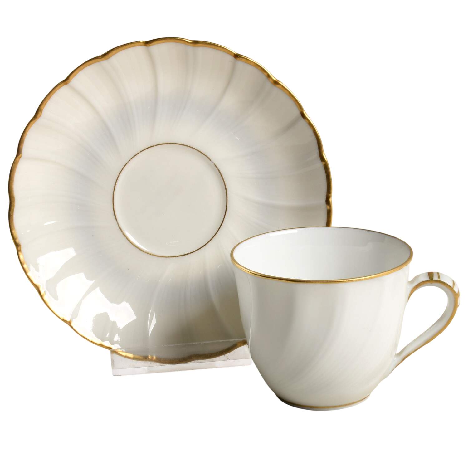 Verlaine Flat Demitasse Cup & Saucer Set by Bernardaud-1