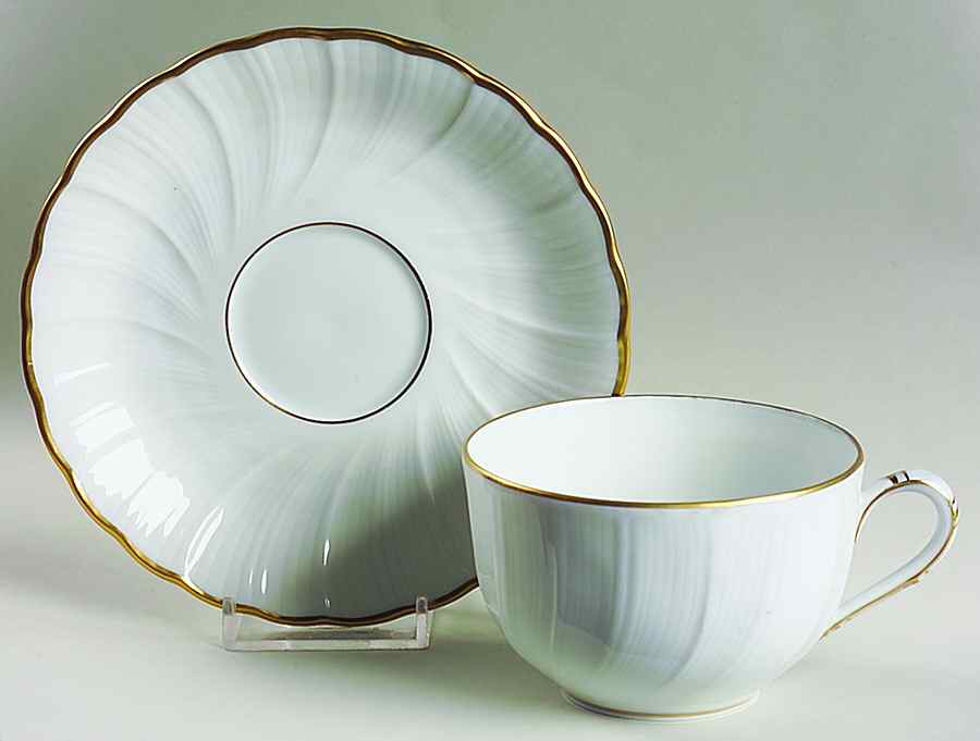 Verlaine Flat Cup & Saucer Set by Bernardaud-1