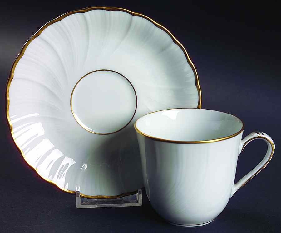 Verlaine Flat Cup & Saucer Set by Bernardaud-1