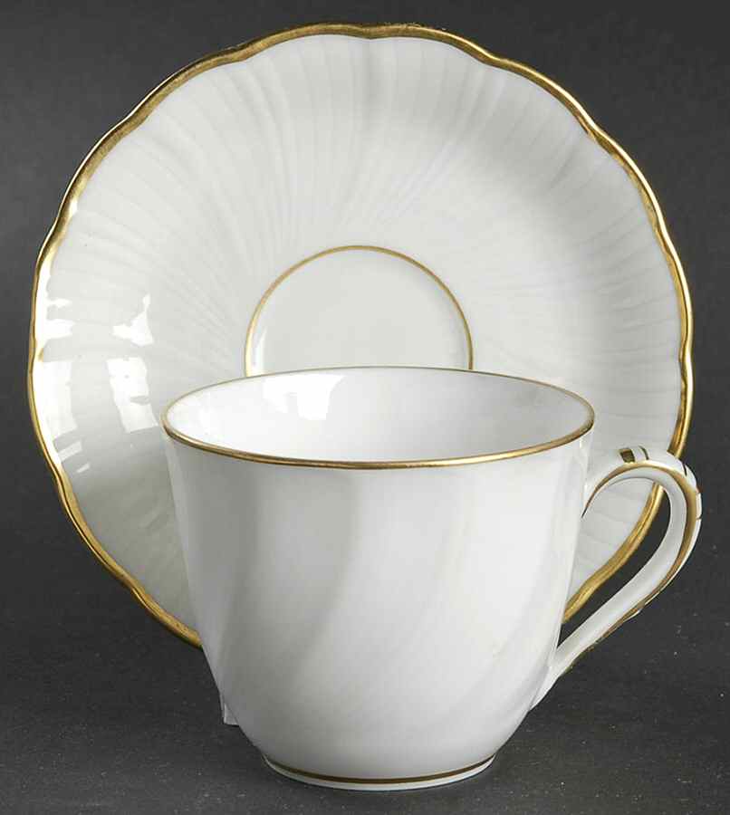 Verlaine Arabic Flat Cup & Saucer Set by Bernardaud-1
