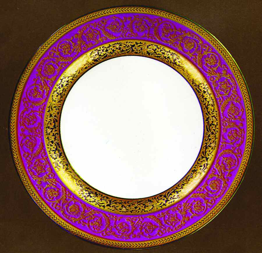 Vergennes Red Dinner Plate by Bernardaud-1