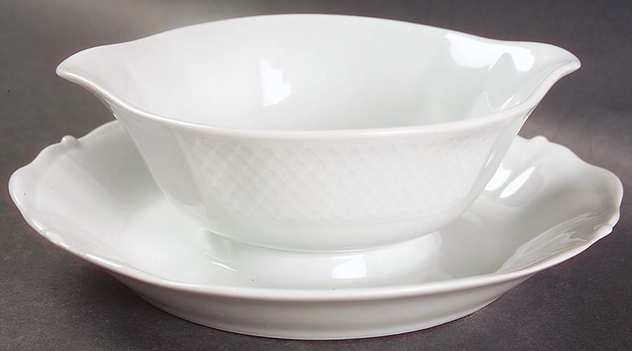 Versailles Gravy Boat with Attached Underplate by Bernardaud-1