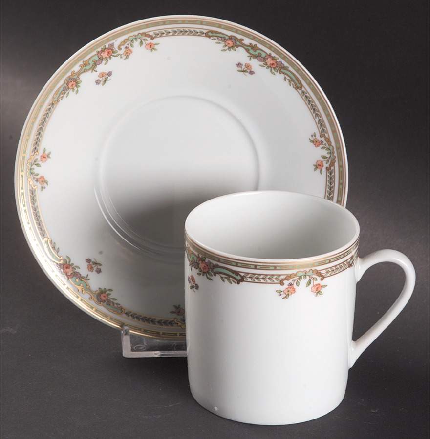Victoire Flat Cup & Saucer Set by Bernardaud-1
