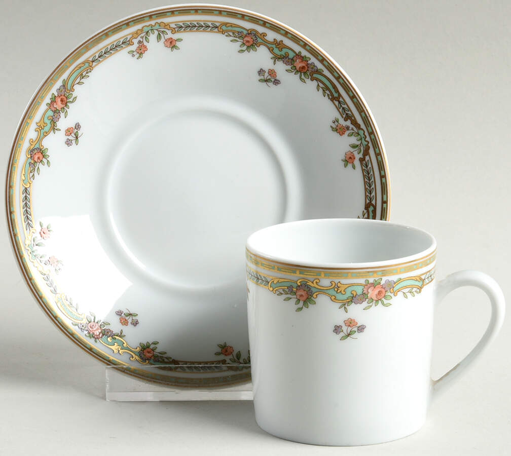 Victoire Flat Demitasse Cup & Saucer Set by Bernardaud-1