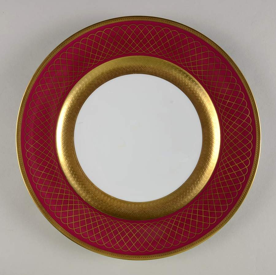 Vintimille Red Dinner Plate by Bernardaud-1