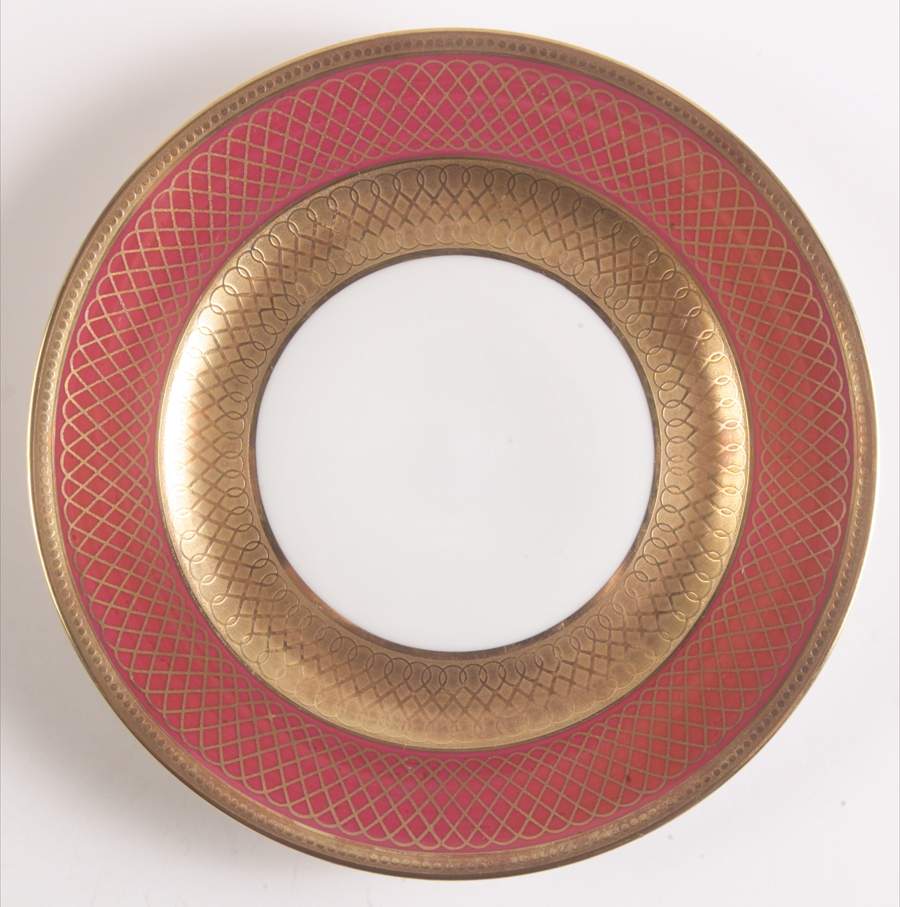 Vintimille Red Bread & Butter Plate by Bernardaud-1