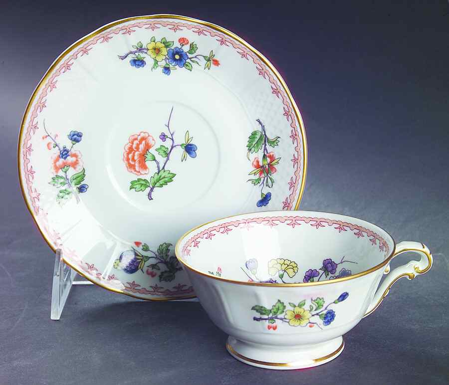 Vieux Rouen Footed Cup & Saucer Set by Bernardaud-1