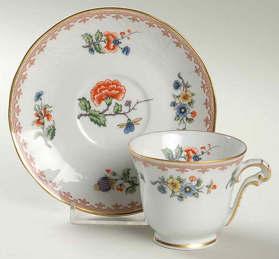 Vieux Rouen Footed Demitasse Cup & Saucer Set by Bernardaud-1