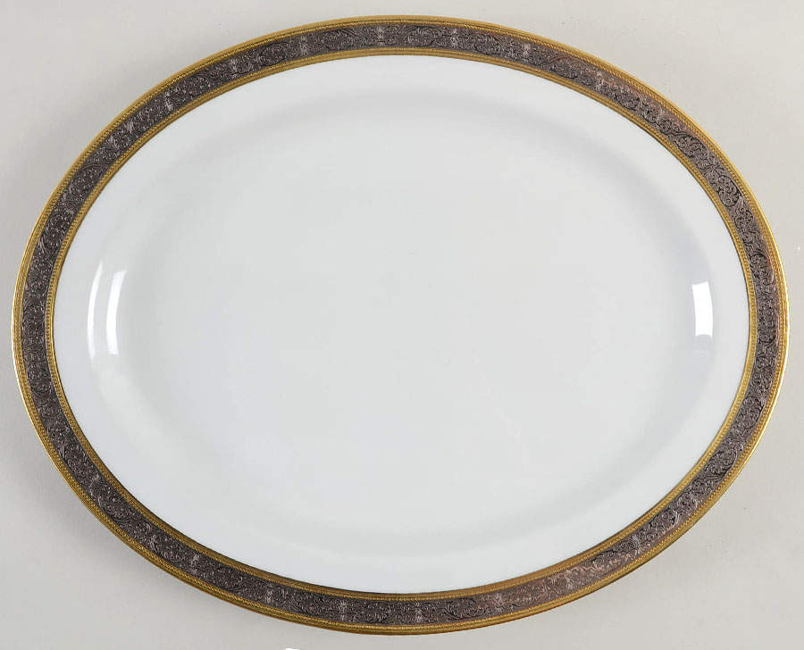 Vulcain 15" Oval Serving Platter by Bernardaud-1