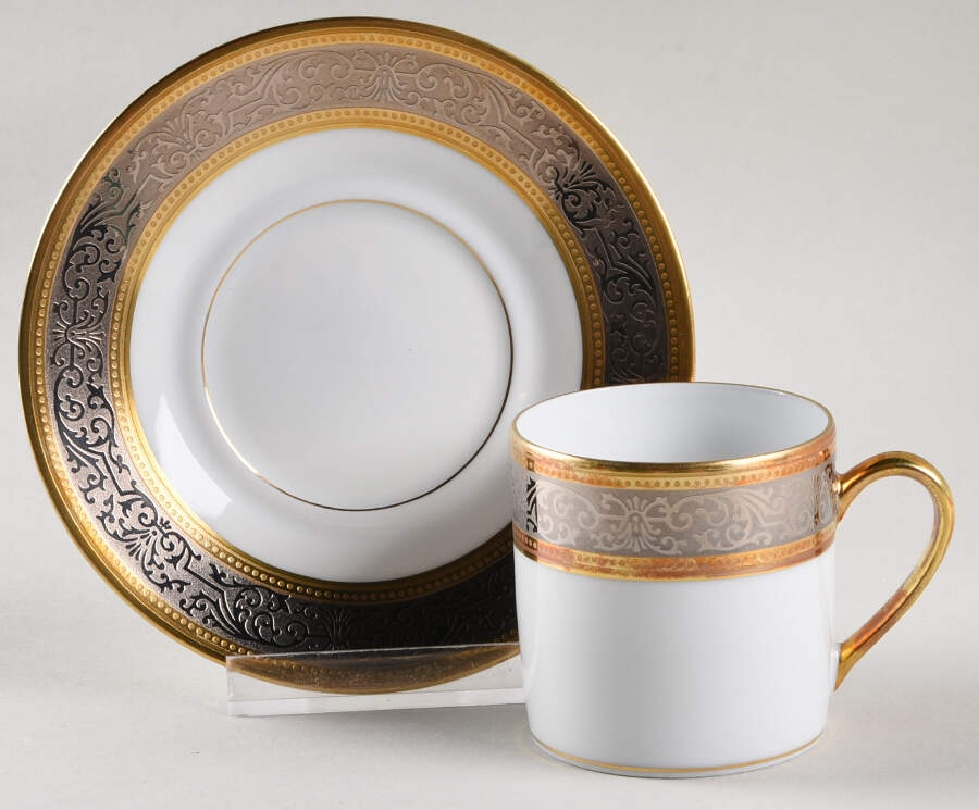 Vulcain Flat Demitasse Cup & Saucer Set by Bernardaud-1