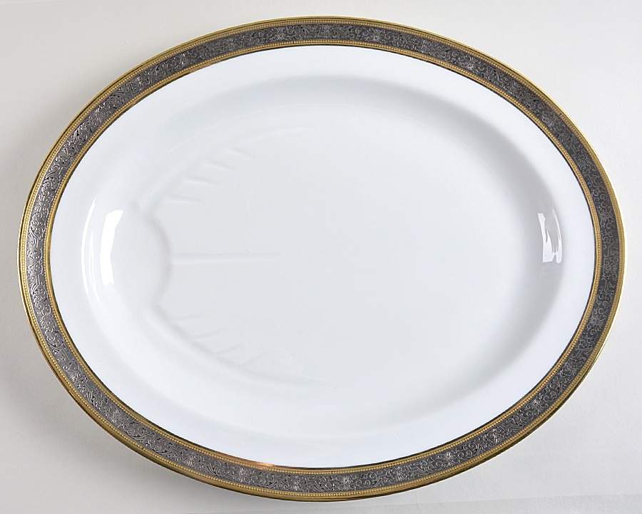 Vulcain 17" Oval Serving Platter by Bernardaud-1