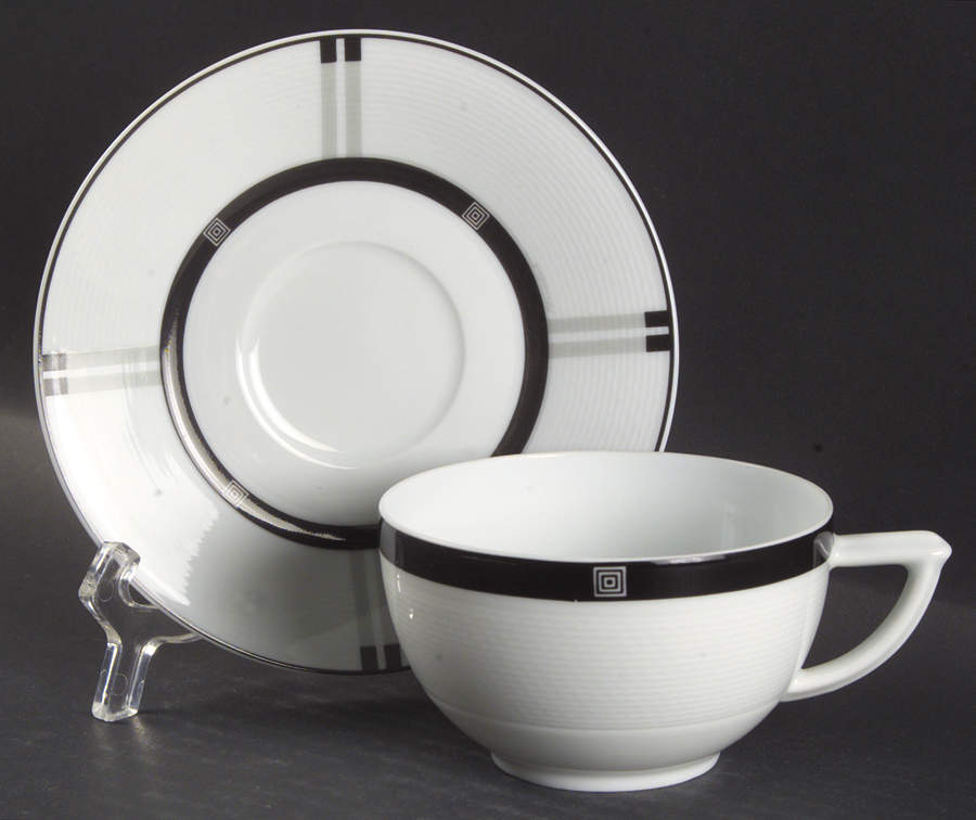 Wiener Flat Cup & Saucer Set by Bernardaud-1