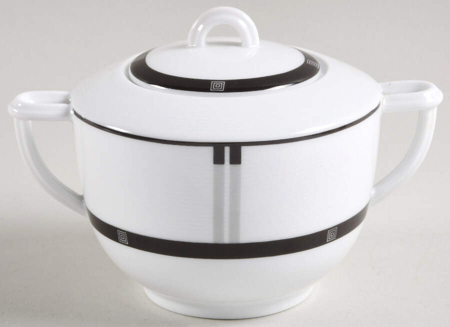 Wiener Sugar Bowl & Lid by Bernardaud-1