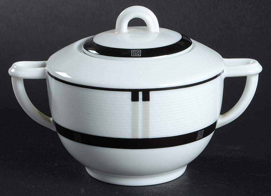 Wiener Mini Sugar Bowl & Lid by Bernardaud-1