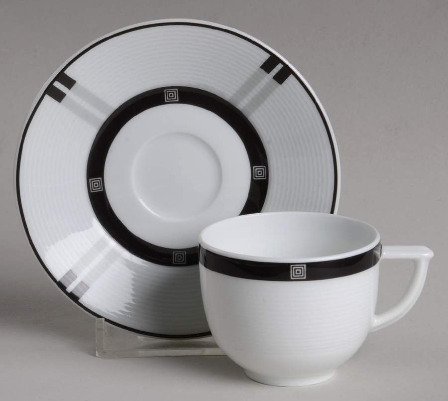 Wiener Flat Demitasse Cup & Saucer Set by Bernardaud-1