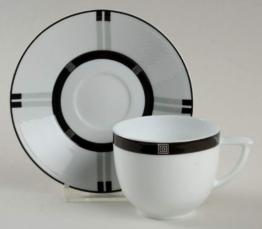 Wiener Flat Demitasse Cup & Saucer Set by Bernardaud-1