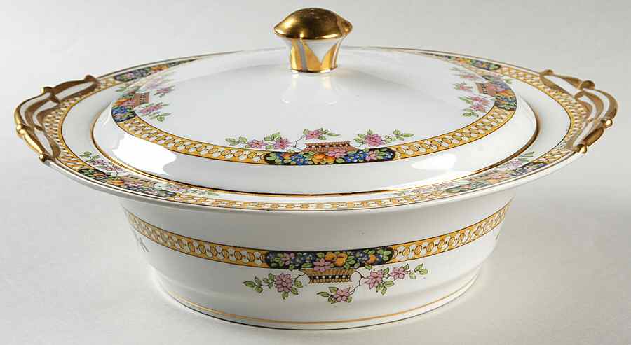Winton (Design Off Edge) Round Covered Vegetable by Bernardaud-1